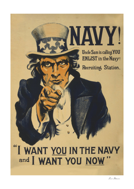 Navy Wants You - Vintage USA War