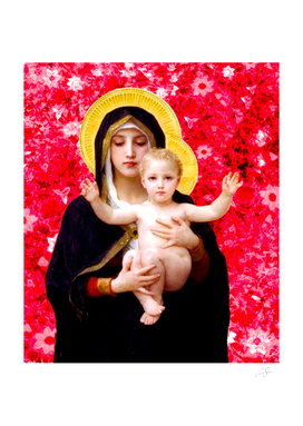 Madonna and Child, after Bouguereau | Vintage  | Red
