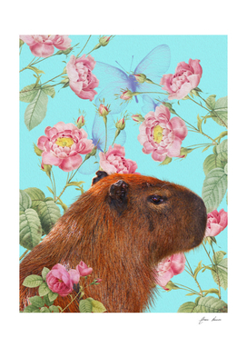 capybara flowers