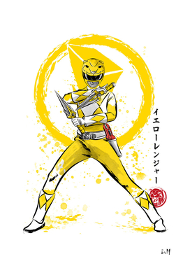 Yellow Ranger sumi-e