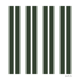 Hunter Green Two Color Picnic Stripes | Interior Design