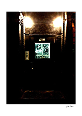 Doorway, East Village, at Night