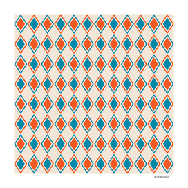 Blue and Orange Harlequin Pattern