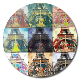 Eiffel Tower, Paris, France Collage