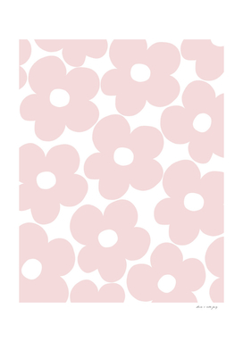 Retro Blush Pink Daisies #1 #decor #art