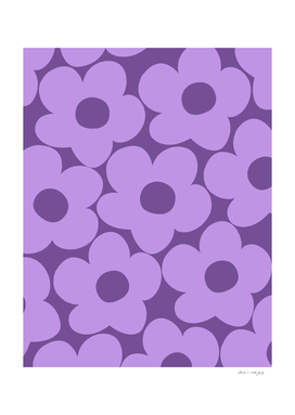 Purple Lavender Retro Daisies #1 #decor #art