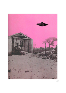 UFO | Abandoned village | Vintage | Pink