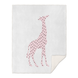 Abstract Pink and Brown Spotted Giraffe