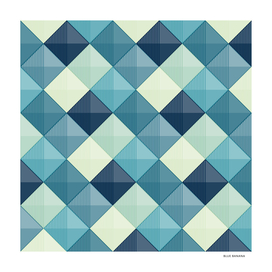 Patchwork Squares Teal and Blue