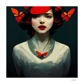 Butterflies woman ii