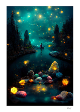 Magic fantasy lake