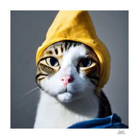 Toby - Cat with a yellow hat #1