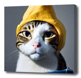 Toby - Cat with a yellow hat #1