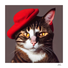 Jack - Cat with a French beret #5