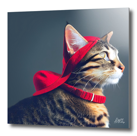 Jasper - Adventurer Cat with a red hat #2
