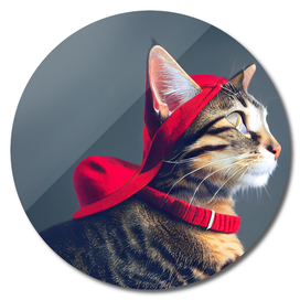 Jasper - Adventurer Cat with a red hat #2
