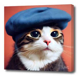 Gizmo - Cat with a French beret #4