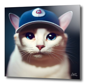 Rocky - Cat with a baseball cap #1