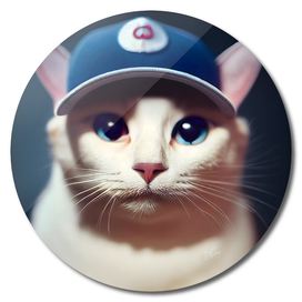 Rocky - Cat with a baseball cap #1