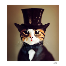 Teddy - Cat with a black top hat #1
