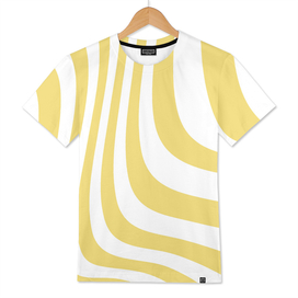 Gold yellow curve stripes abstract pattern
