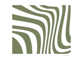 Sage green white curve stripes abstract pattern