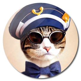 Lieutenant Boots - Cat with a sailor beret #3