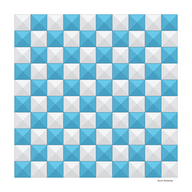 Blue and White Checkered Squares