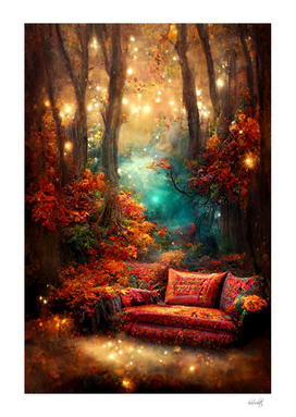 couch in the forest