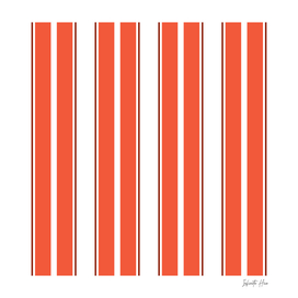 Outrageous Orange Two Color Picnic Stripes | Design