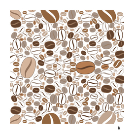 brown coffee beans pattern
