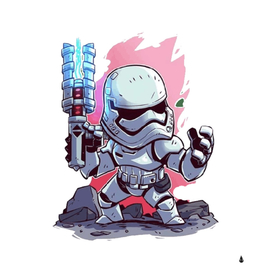 Stormtrooper troop cartoon illustration parody