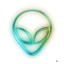 green alien head ufo