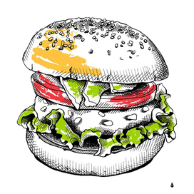 burger illustration food