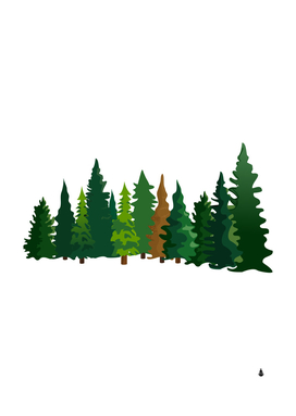 green tree pine illustration