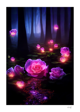 glowing roses