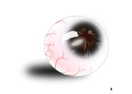 vector eyeball brown red veins shadow