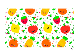 pattern fruit fruits orange green