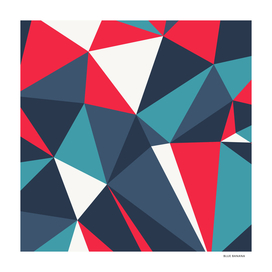 Modern Geometric Red White and Blue