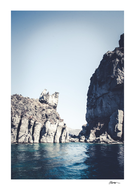 Rocks of Santorini island