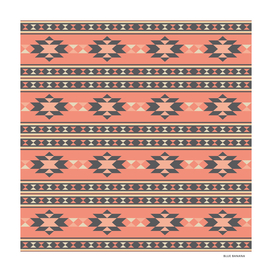 Aztec Pattern Pink and Slate