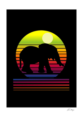 elephant retro animal