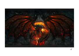 red and black dragon fire