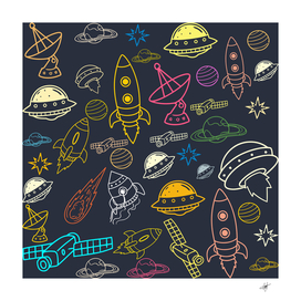 seamless outer space pattern