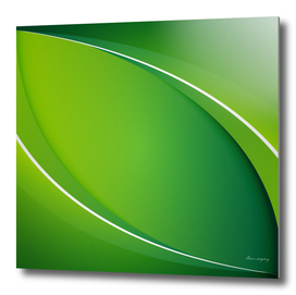 Elegant green gradient wavy background