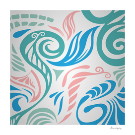 Elegant wavy abstract design Abstract floral wave background