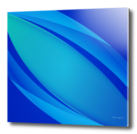 Blue Abstract wavy shapes background