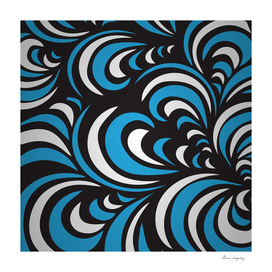 Wonderful blue wavy pattern abstract background image