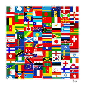 World Flag Montage