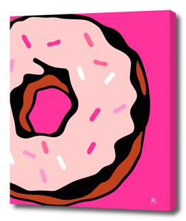 Pink Donut Pop Art